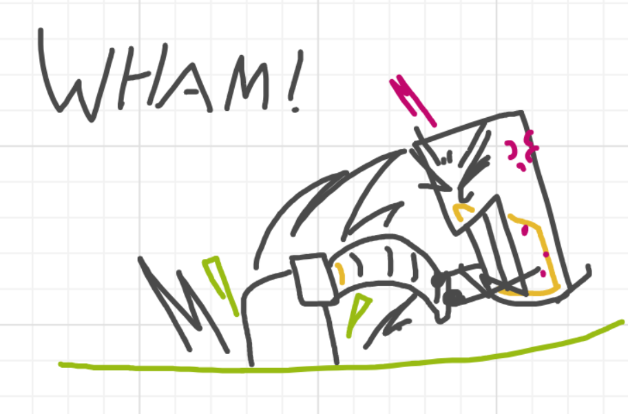 A panel from Ready Oar Knot, episode three of the Board Boards object show by Furretwalk/WalkingFurret.